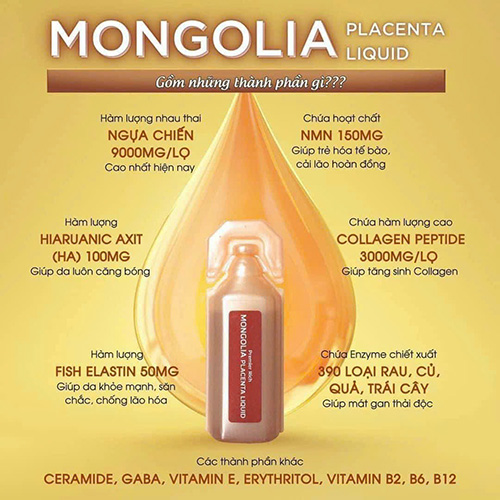 Hình ảnh minh họa củaNước Uống Nhau Thai Ngựa Mongolia Placenta Liquid Eikenbi