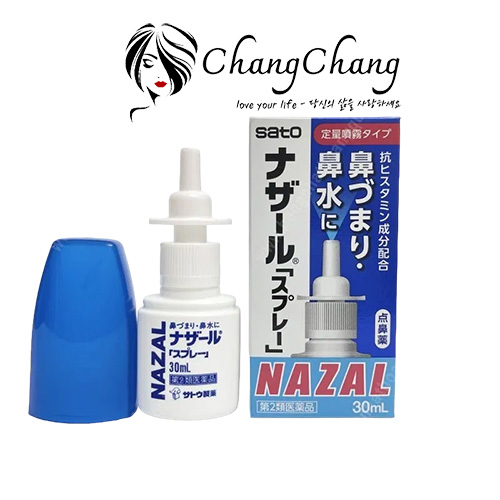 Thuốc xịt mũi trị viêm xoang Nazal sato 30ml của Nhật Bản