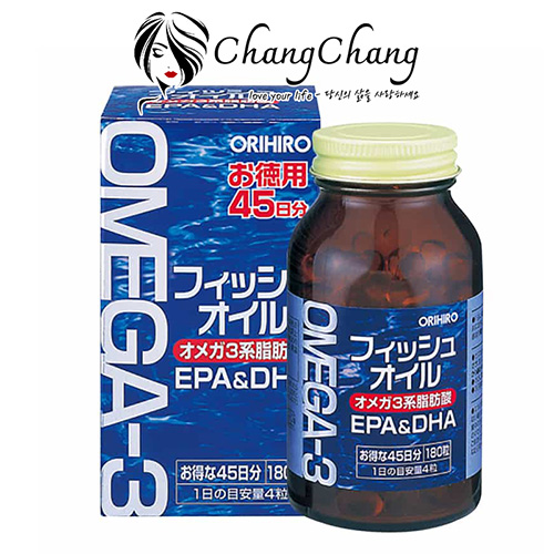 Viên uống dầu cá Omega 3 Orihiro Nhật - Giải pháp tối ưu cho tim mạch, não bộ và thị lực, hộp 180 viên