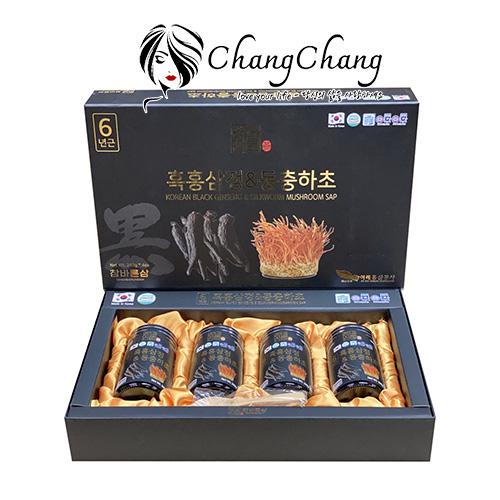 Cao Hắc Sâm Đông Trùng Hạ Thảo Chambarunsam Korean Black Ginseng Silkworm Mushroom Sap