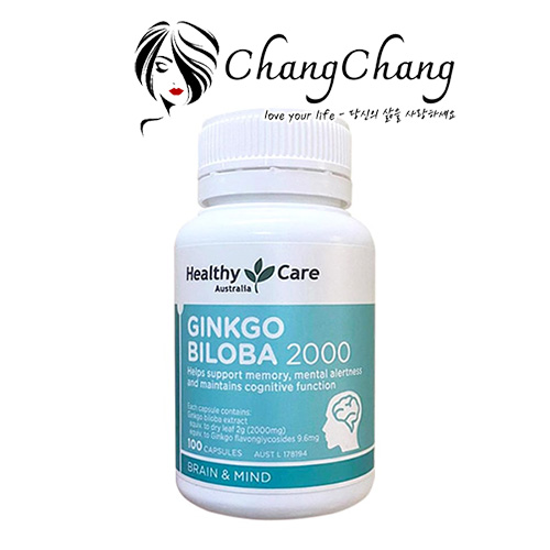 Viên uống bổ não Ginkgo Biloba 2000mg Healthy Care của Úc