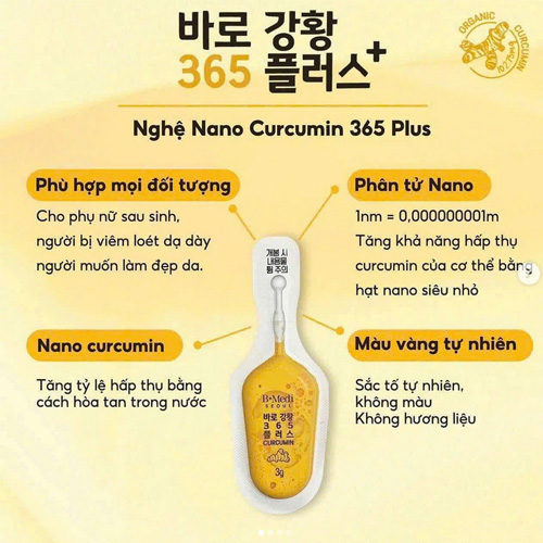 Hình ảnh minh họa củaTinh Nghệ Nano 365 Curcumin Premium nâng tầm nhan sắc và sức khoẻ hộp 32 tép