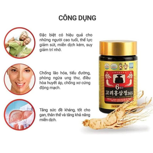 Hình ảnh minh họa củaCao Hồng Sâm 365 Hàn Quốc 6 năm tuổi Taewoong Food 6 Years Korean Red Ginseng Extract 365 (240g x 2 lọ)
