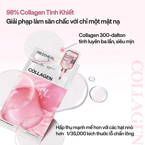 Hình ảnh minh họa củaMặt nạ giấy dưỡng da Mediheal Collagen Essential Mask Core Firming 24ml