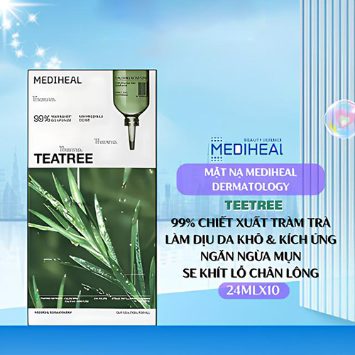 Hình ảnh minh họa củaMặt nạ giấy dưỡng da Mediheal Teatree Essential Mask Calming Moisture 24ml