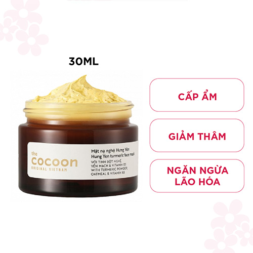 Hình ảnh minh họa củaMặt nạ nghệ Hưng Yên cocoon 30ml Turmeric face mask đều màu, giảm thâm