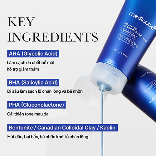 Hình ảnh minh họa củaMedicube Mặt nạ bùn Zero Pore Blackhead Mud Mask 100g