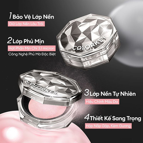 Hình ảnh minh họa củaPhấn Phủ Bột Colorkey Lasting Naturally Occuring Loose Powder 8g