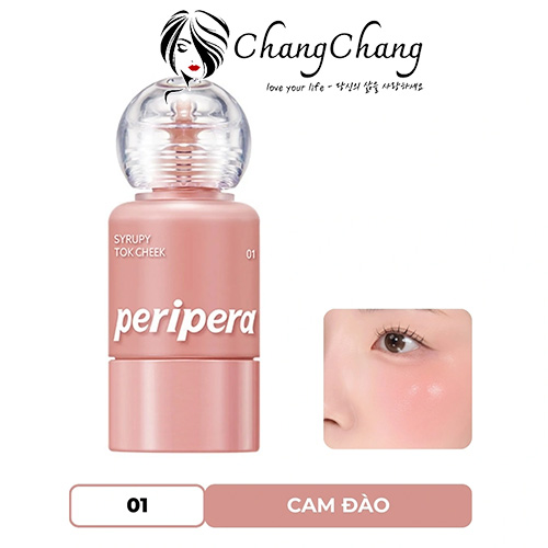 Má Hồng Dạng Kem Peripera Syrupy Tok Cheek Light Peach 9g