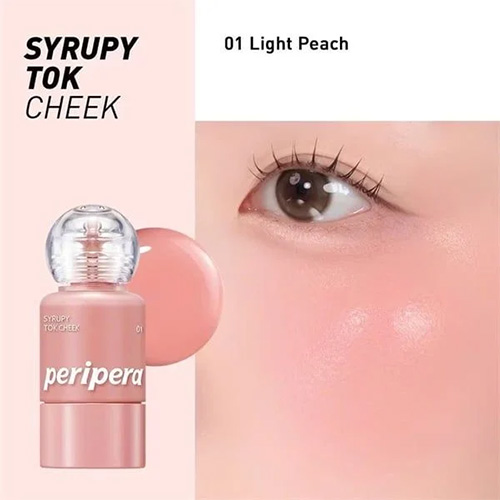 Hình ảnh minh họa củaMá Hồng Dạng Kem Peripera Syrupy Tok Cheek Light Peach 9g