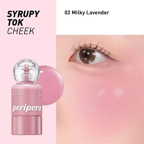 Hình ảnh minh họa củaMá Hồng Dạng Kem Peripera Syrupy Tok Cheek Milky Lavender 9g