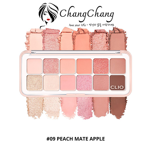 Phấn Mắt 12 Ô Clio Pro Eye Palette Air #09 Peach Mate Apple