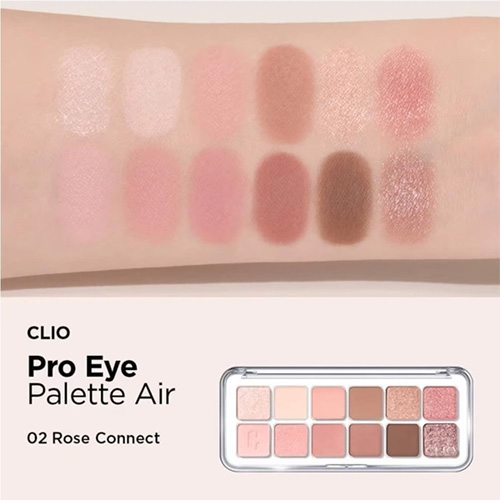 Hình ảnh minh họa củaPhấn Mắt 12 Ô Clio Pro Eye Palette Air #02 Rose Connect