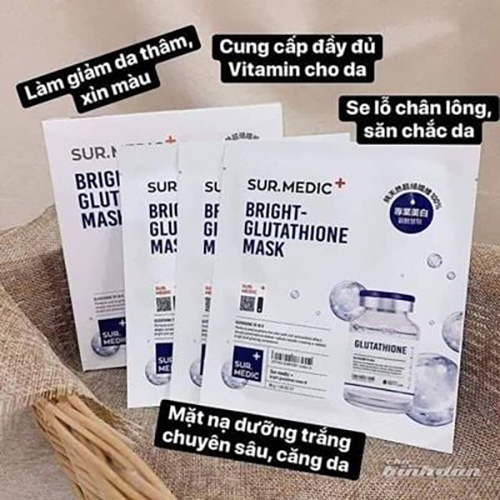 Hình ảnh minh họa củaMặt Nạ Dưỡng Trắng Da Chuyên Sâu Sur.Medic Super Glutathione 100 Bright Mask 30ml