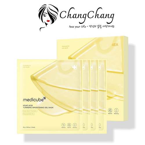 Mặt nạ thạch nghệ dưỡng sáng da MEDICUBE KOJIC ACID TURMERIC BRIGHTENING GEL MASK 1 hộp