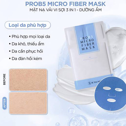 Hình ảnh minh họa củaMặt nạ vải vi sợi Pro B5 Micro Fiber Mask 3in1 (1 hộp/ 10 cái)