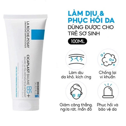 Hình ảnh minh họa củaKem Dưỡng Ẩm & Phục Hồi Da La Roche-Posay Cicaplast Baume B5+ 100ml