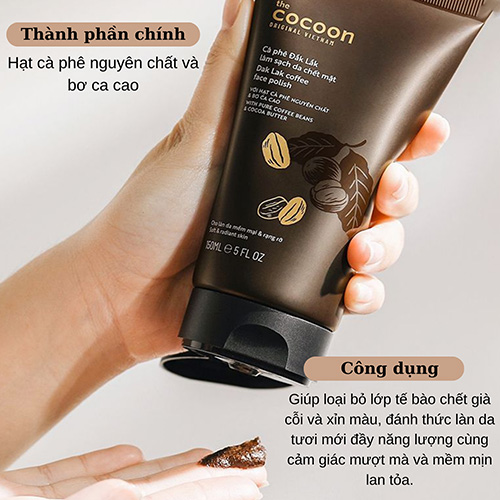 Hình ảnh minh họa củaTẩy Tế Bào Chết Da Mặt COCOON Cà Phê Daklak (Tuýp 150ml)