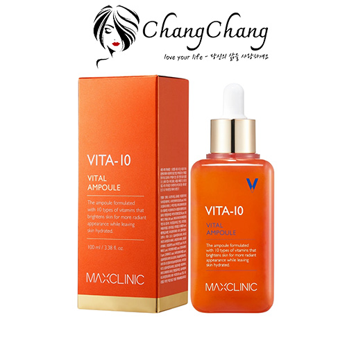 Tinh Chất Vita-10 Vital Ampoule Maxclinic 100ml Hàn Quốc Serum Vita 10 Hỗ Trợ Cấp Ẩm Dưỡng Trắng Da Skincare