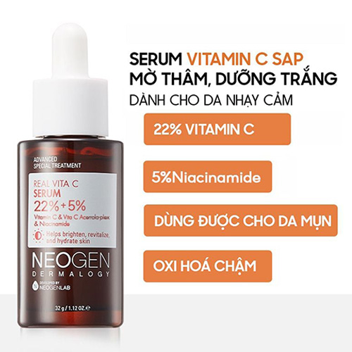 Hình ảnh minh họa củaSerum Neogen Dưỡng Sáng Da, Mờ Thâm Neogen Dermalogy Real Vitamin C Serum 32g