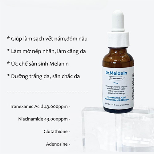 Hình ảnh minh họa củaTinh Chất Hỗ Trợ Mờ Nám Serum Dr. Melaxin TX Ampoule 30ml