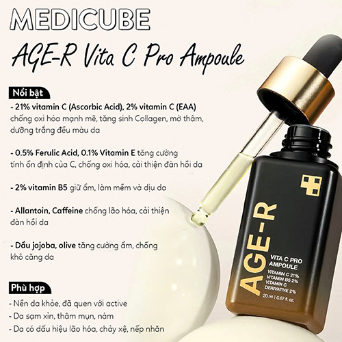 Hình ảnh minh họa của Tinh Chất Dưỡng Sáng, Đều Màu Da Serum Medicube Glutathione Glow Serum 30g Hàn Quốc