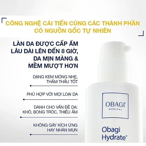 Hình ảnh minh họa củaKem Dưỡng Ẩm Obagi Cho Mọi Làn Da Hydrate Facial Moisturizer 48g
