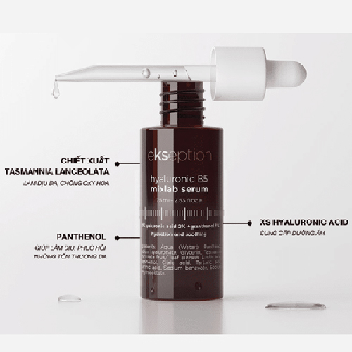 Hình ảnh minh họa củaTinh Chất Giảm Mụn, Kiềm Dầu Ekseption Hyaluronic ZNPCA Mixlab Serum 75ml