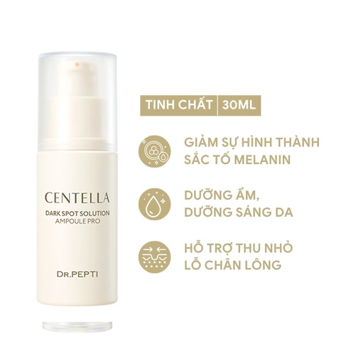 Hình ảnh minh họa củaTinh Chất Dưỡng Trắng Dr.Pepti Centella Dark Spot Solution Ampoule Pro 30ml