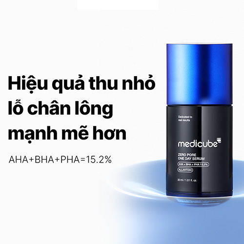 Hình ảnh minh họa củaTinh Chất Dưỡng Ẩm, Thu Nhỏ Lỗ Chân Lông Medicube Zero Pore One Day Serum 30ml