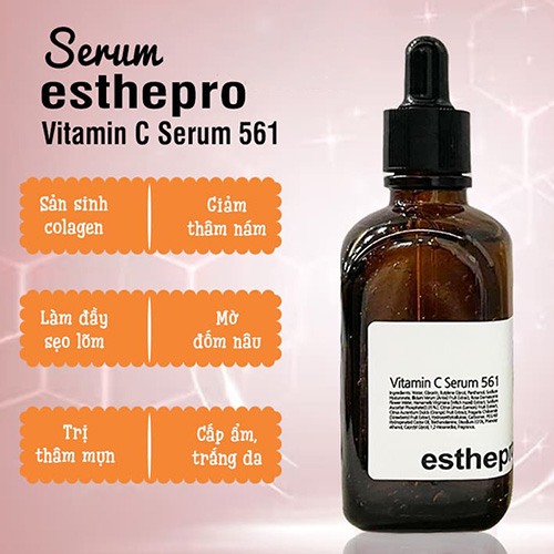 Hình ảnh minh họa củaTinh Chất Dưỡng Trắng, Mờ Thâm Nám, Chống Lão Hoá Esthemax Vitamin C Serum 561 100ml