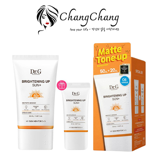 Kem Chống Nắng Dưỡng Sáng, Nâng Tone Da Dr.G Brightening Up Sun+ SPF50+ PA+++ 50ML +20ml (Cam)