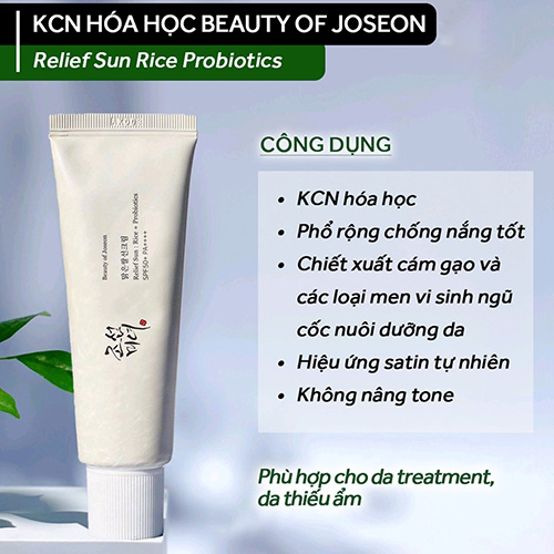 Hình ảnh minh họa củaKem Chống Nắng Beauty Of Joseon Relief Sun: Rice + Probiotics SPF50+/PA++++ 50ml