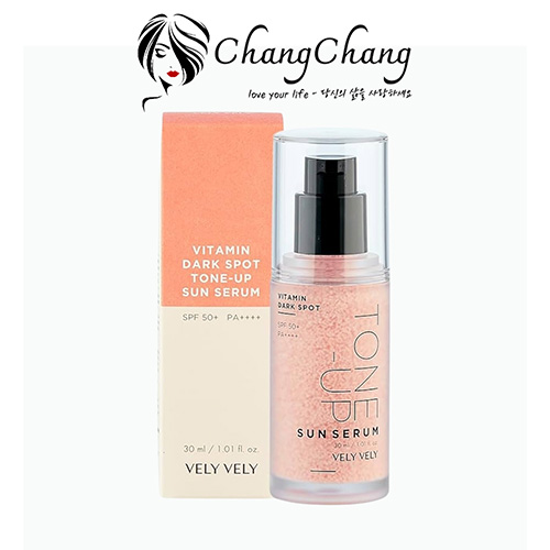 Hình ảnh minh họa củaTinh Chất Chống Nắng Nâng Tone Vely Vely Vitamin Dark Spot Tone Up Sun Serum SPF50+ PA++++ 30ml