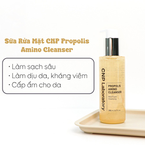 Hình ảnh minh họa củaSữa Rửa Mặt Keo Ong Cấp Ẩm CNP Propolis Amino Cleanser 200ml