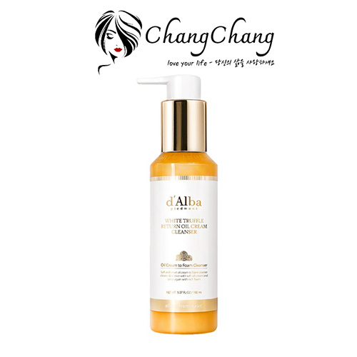 Dầu rửa mặt d'Alba tạo bọt thuần chay Return Oil Cream Cleanser 150ml