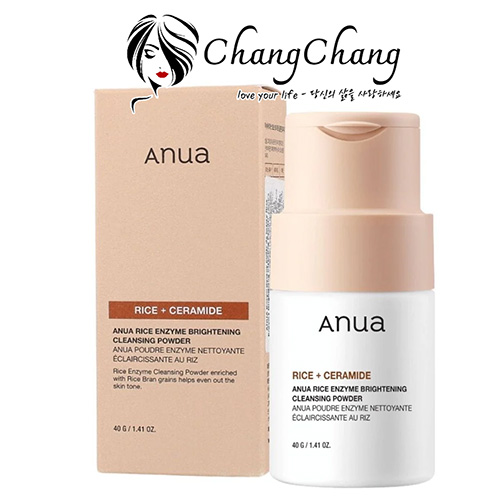 Bột rửa mặt dịu da, dưỡng ẩm Anua Rice Enzyme Brightening Cleansing Powder 40g