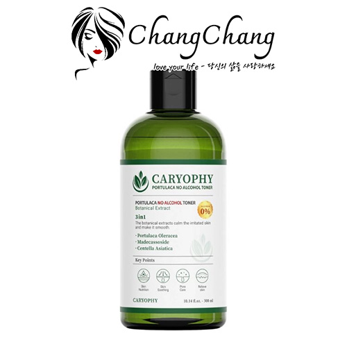Nước Hoa Hồng Dưỡng Ẩm, Làm Dịu Caryophy Portulaca No Alcohol Toner 300ml