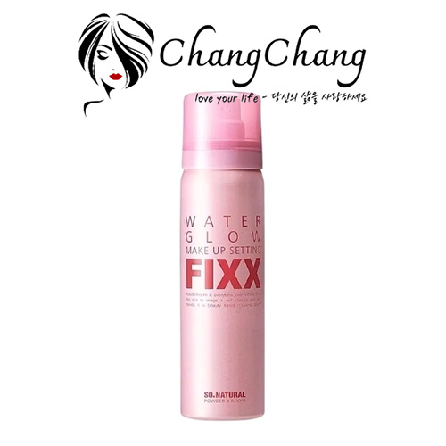 Xịt Khóa Nền Căng Bóng Da So Natural Glow Make Up Setting Fixx 75ml (Hồng bóng)