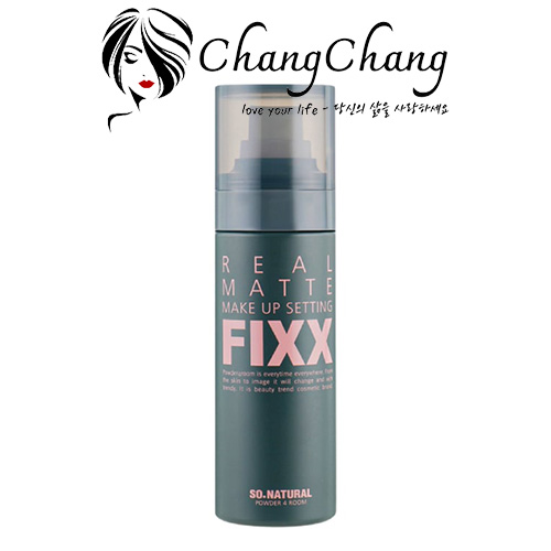 Xịt Khóa Nền Kiềm Dầu So Natural Real Matte Make Up Setting Fixx 75ml (Xám)