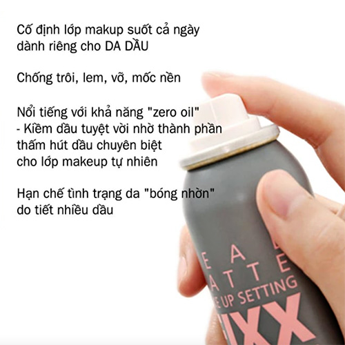 Hình ảnh minh họa củaXịt Khóa Nền Kiềm Dầu So Natural Real Matte Make Up Setting Fixx 75ml (Xám)