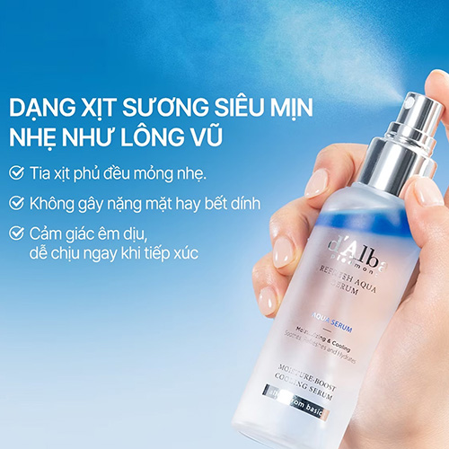 Hình ảnh minh họa củaXịt Tinh Chất Dưỡng Da d'Alba Refresh Aqua Serum 100ml