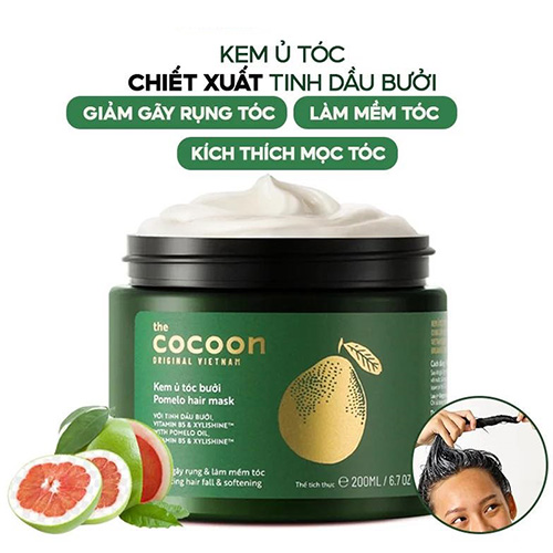 Hình ảnh minh họa củaKem Ủ Tóc Bưởi Cocoon Pomelo Hair Mask 200ml
