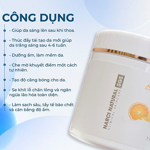 Hình ảnh minh họa củaKem Dưỡng Da Body Trắng Sáng Bật Tông Narci Natural Smooth White Body 200g