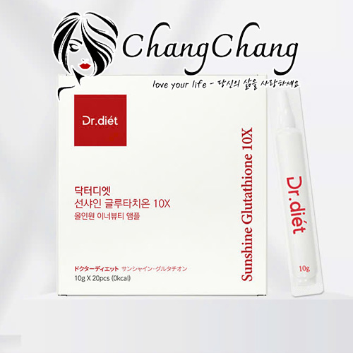 Nước Trắng Da Sunshine Glutathione 10x Dr. Diet GC Hàn Quốc, Hỗ Trợ Cải Thiện Sắc Tố Và Dưỡng Da Luôn Trắng Sáng 20 Ống