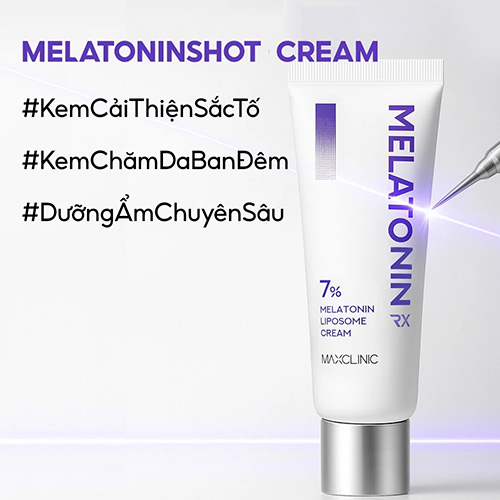 Hình ảnh minh họa củaKem Dưỡng Maxclinic 7% Melatonin Liposome Cream RX Hỗ Trợ Trẻ Hóa, Dưỡng Sáng Tăng Độ Đàn Hồi 50ml