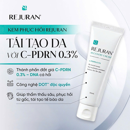Hình ảnh minh họa củaKem Dưỡng Phục Hồi Da Rejuran Recovery Cream c-PDRN 0.3% 50ml