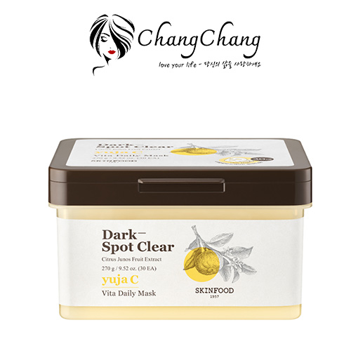 Mặt Nạ Cấp ẩm, Dưỡng Da Hàng Ngày SKINFOOD Yuja C Vita Daily Mask 270g (30 MIẾNG)