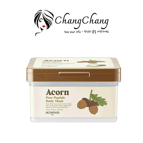 Mặt Nạ Cấp ẩm, Dưỡng Da Hàng Ngày SKINFOOD Acorn Pore Peptide Daily Mask 270g (30 MIẾNG)