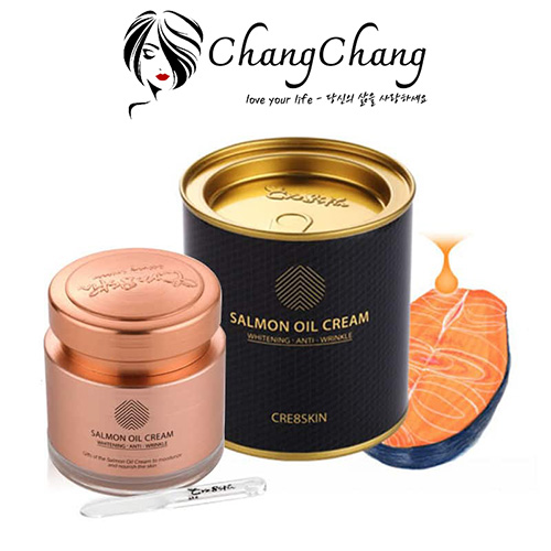 Kem Dưỡng Trắng Sáng Ngăn Ngừa Lão Hóa Chiết Xuất Dầu Cá Hồi Cre8skin Salmon Oil Cream 80g